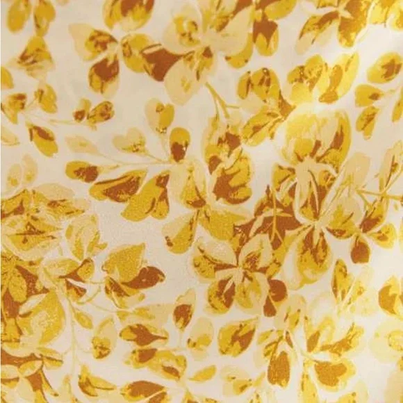 Reformation Barrow Silk Dress In Goldfinch NEW